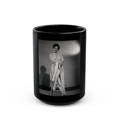 Ruth Roman #104 - 8x10 B&W Full Body Glamour Dress Photo from circa (Vintage Female Icon) Black Coffee Mug-15oz-Go Mug Yourself