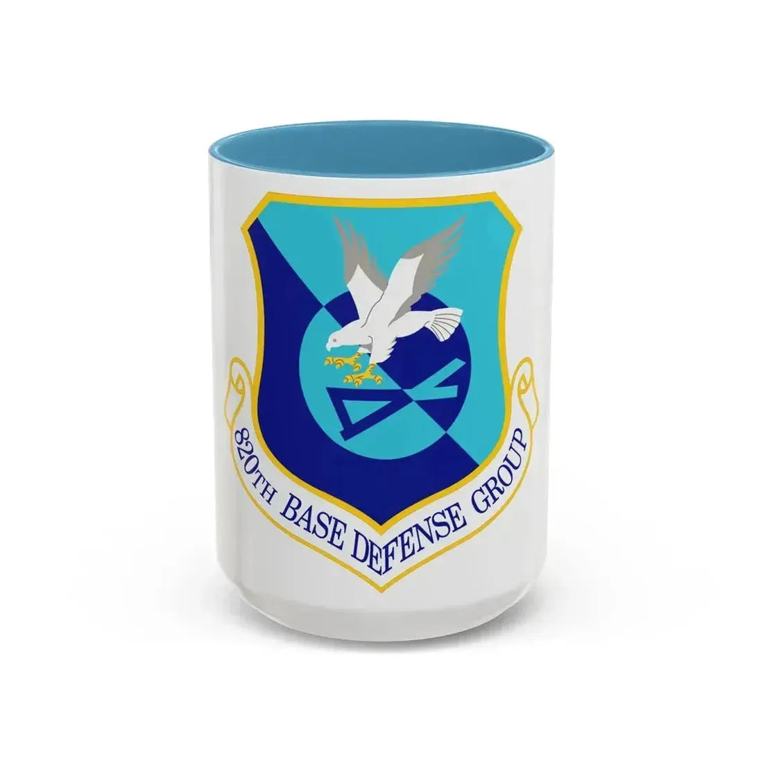 820th Base Defense Group (U.S. Air Force) Accent Coffee Mug 15oz Light Blue - Go Mug Yourself