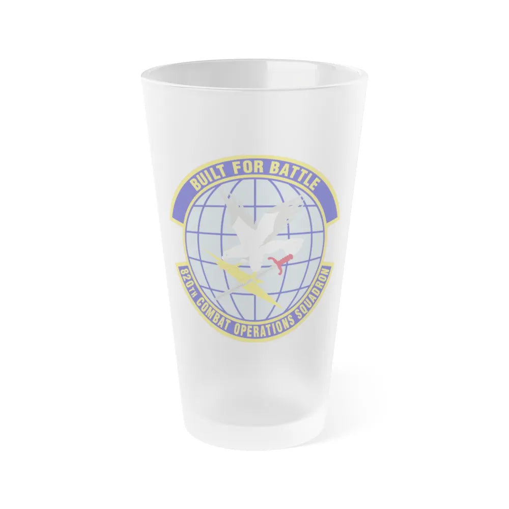 820th Combat Operations Squadron (U.S. Air Force) Frosted Pint Glass 16oz-16oz-Frosted-Go Mug Yourself