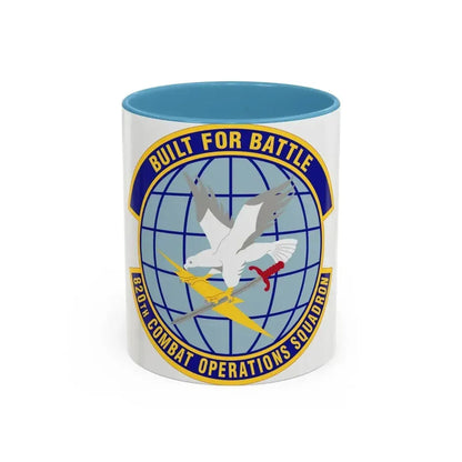 820th Combat Operations Squadron (U.S. Air Force) Accent Coffee Mug 11oz Light Blue - Go Mug Yourself