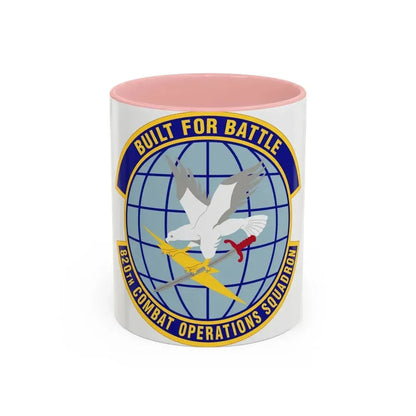 820th Combat Operations Squadron (U.S. Air Force) Accent Coffee Mug 11oz Pink - Go Mug Yourself