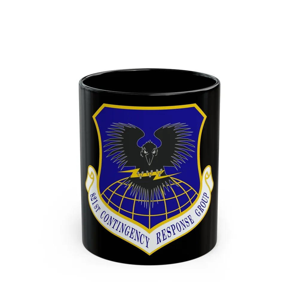 821 Contingency Response Group AMC (U.S. Air Force) Black Coffee Mug-11oz-Go Mug Yourself