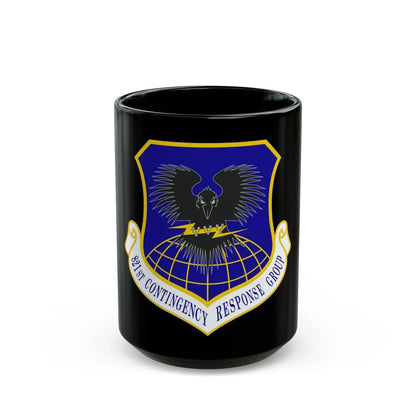 821 Contingency Response Group AMC (U.S. Air Force) Black Coffee Mug-15oz-Go Mug Yourself