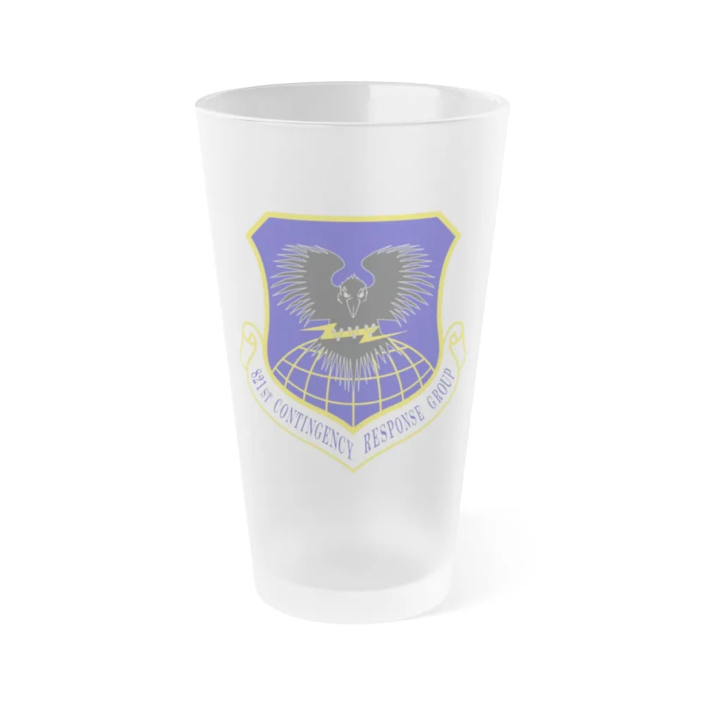 821 Contingency Response Group AMC (U.S. Air Force) Frosted Pint Glass 16oz-16oz-Frosted-Go Mug Yourself