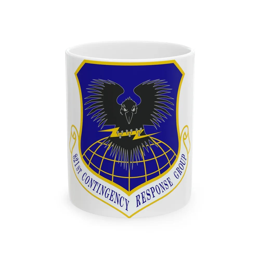 821 Contingency Response Group AMC (U.S. Air Force) White Coffee Mug-11oz-Go Mug Yourself