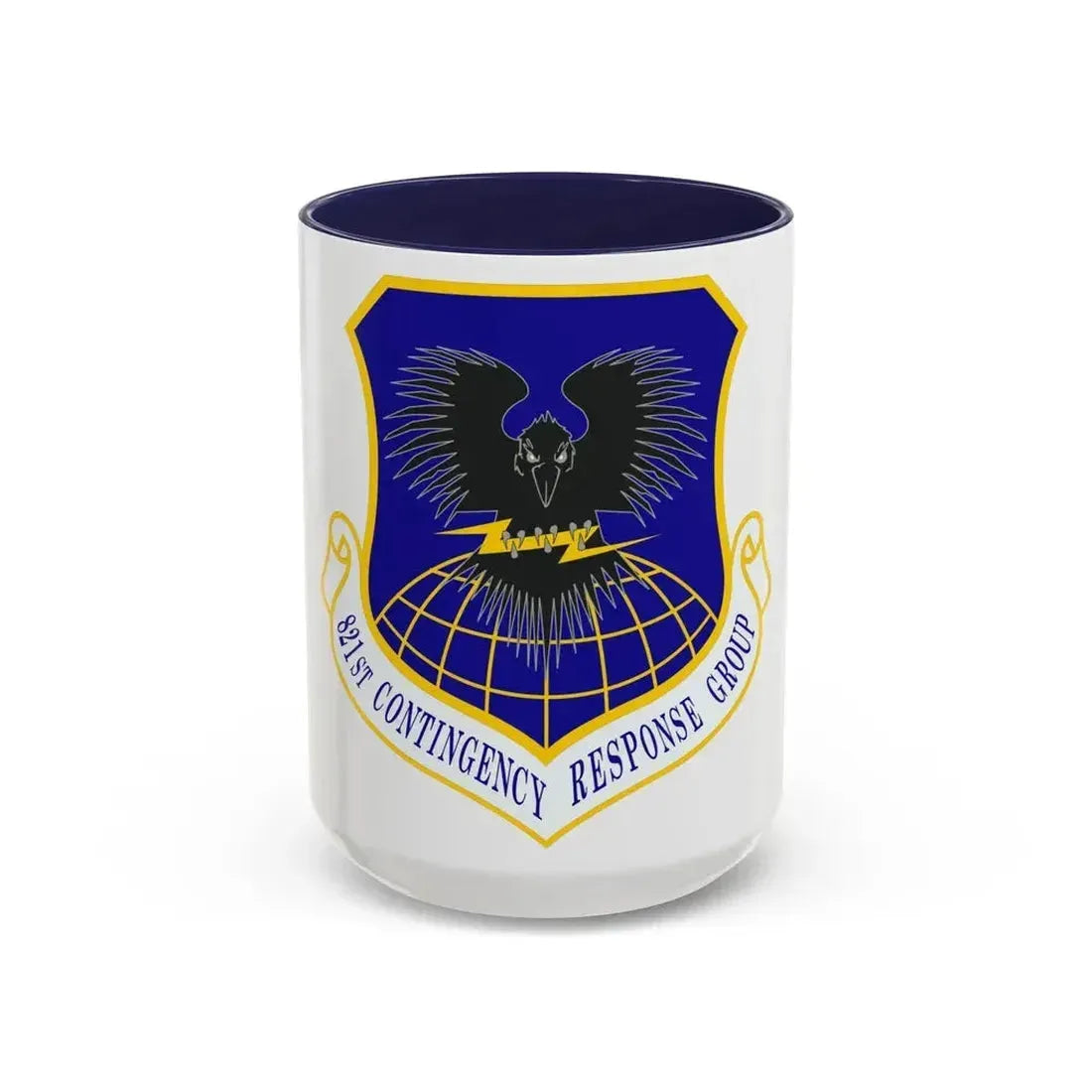 821 Contingency Response Group AMC (U.S. Air Force) Accent Coffee Mug 15oz Navy - Go Mug Yourself