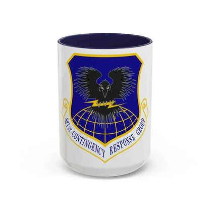 821 Contingency Response Group AMC (U.S. Air Force) Accent Coffee Mug 15oz Navy - Go Mug Yourself