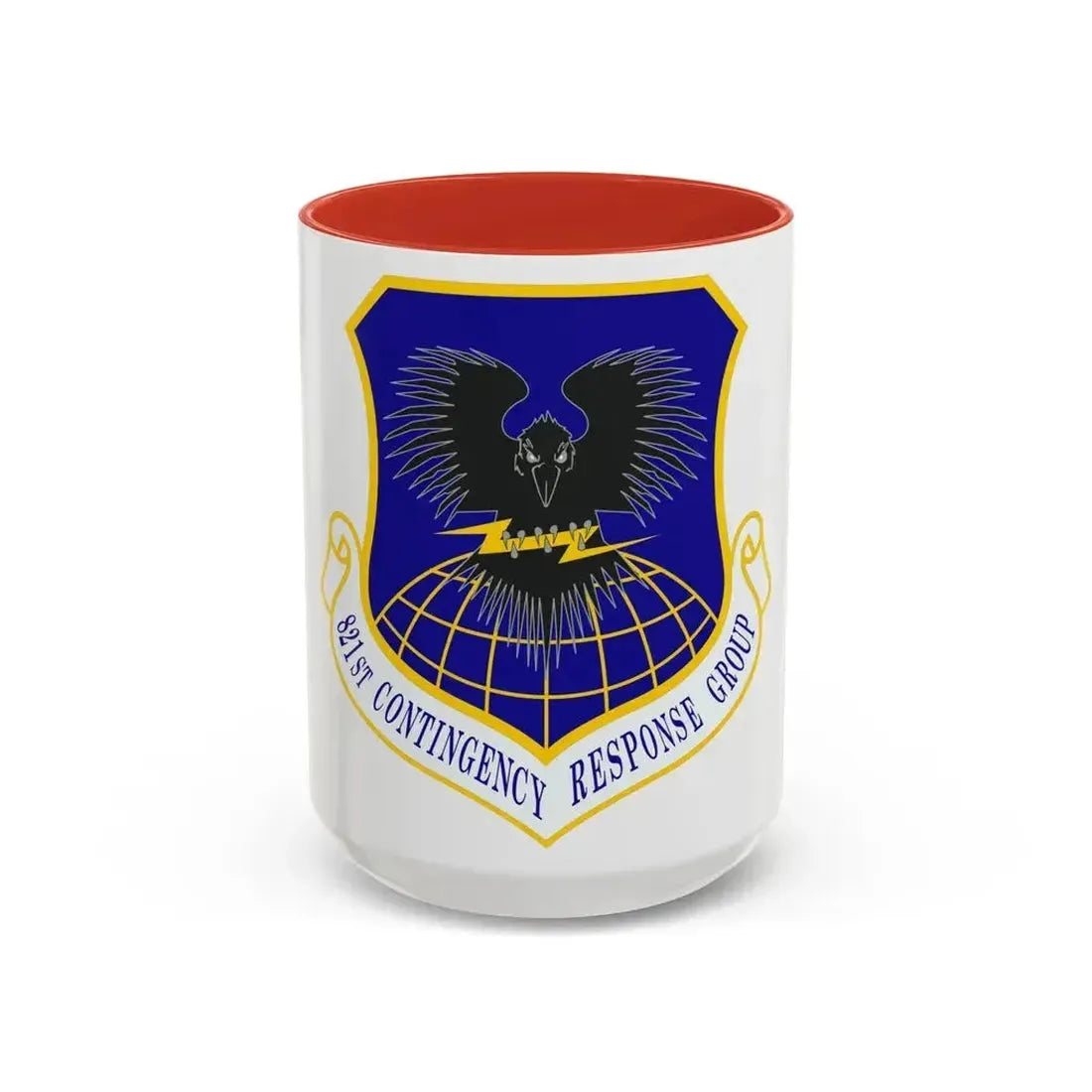821 Contingency Response Group AMC (U.S. Air Force) Accent Coffee Mug 15oz Red - Go Mug Yourself