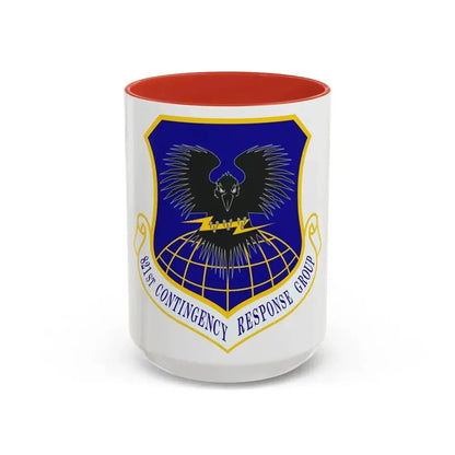 821 Contingency Response Group AMC (U.S. Air Force) Accent Coffee Mug 15oz Red - Go Mug Yourself