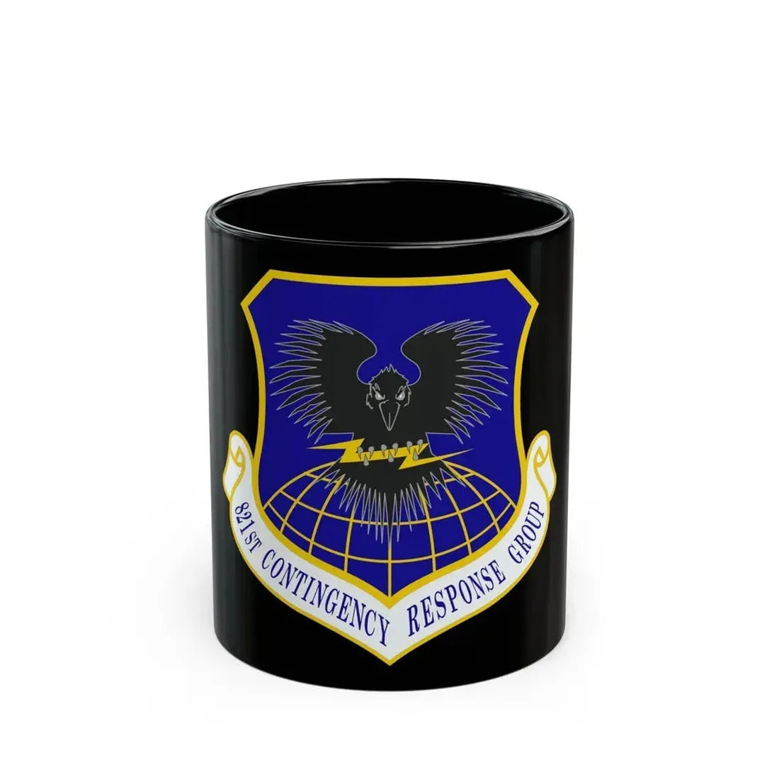 821 Contingency Response Group AMC (U.S. Air Force) Black Coffee Mug 11oz - Go Mug Yourself