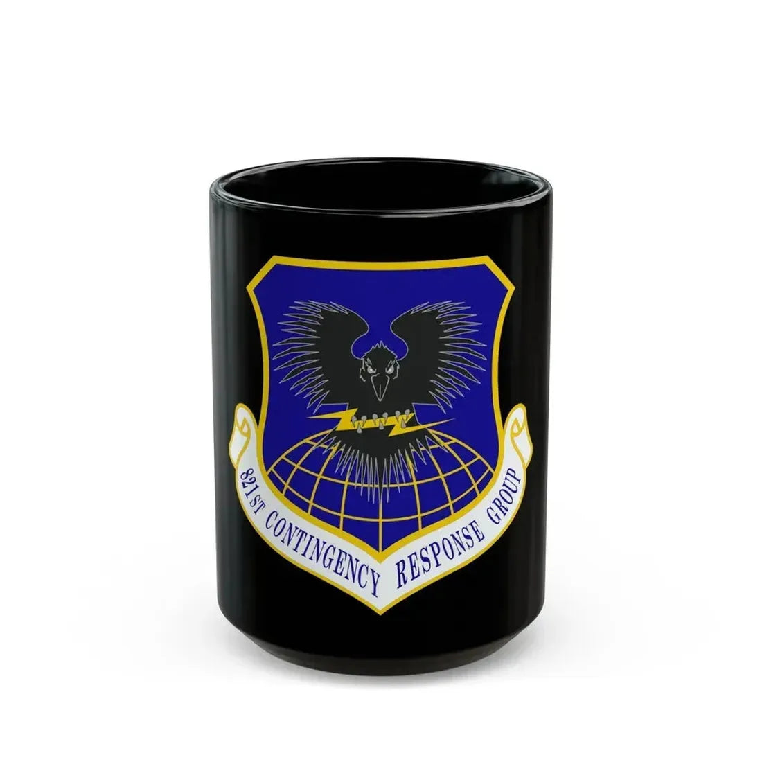 821 Contingency Response Group AMC (U.S. Air Force) Black Coffee Mug 15oz - Go Mug Yourself