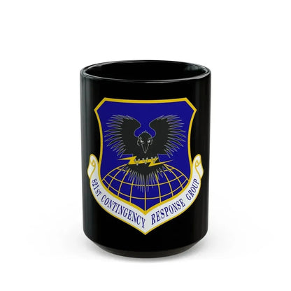 821 Contingency Response Group AMC (U.S. Air Force) Black Coffee Mug 15oz - Go Mug Yourself