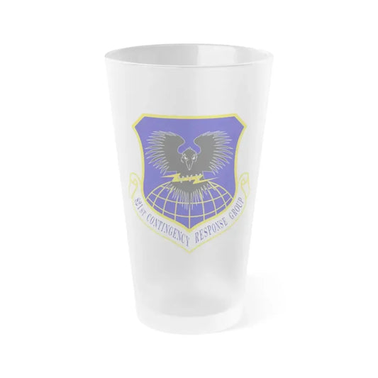 821 Contingency Response Group AMC (U.S. Air Force) Frosted Pint Glass 16oz 16oz Frosted - Go Mug Yourself