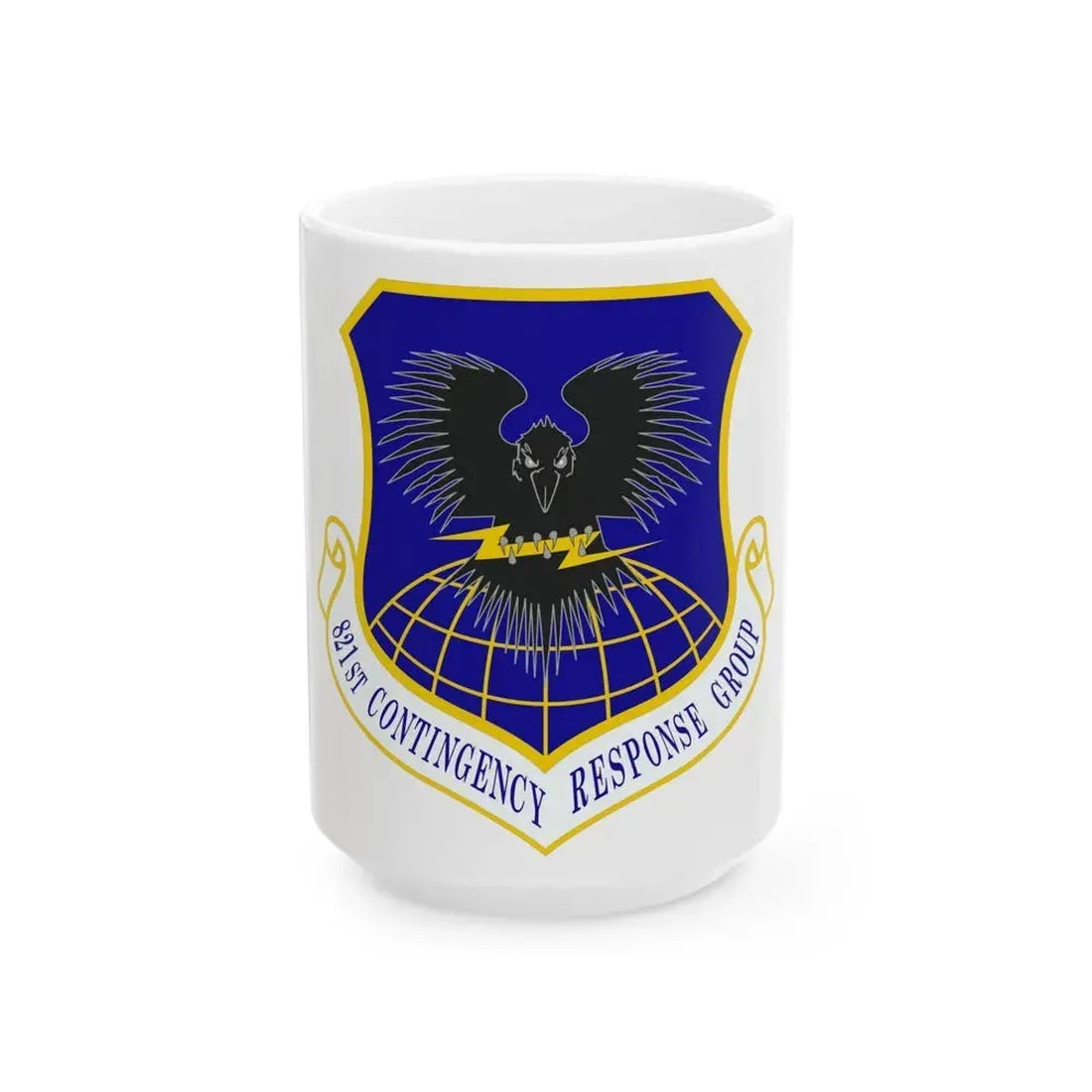 821 Contingency Response Group AMC (U.S. Air Force) White Coffee Mug 15oz - Go Mug Yourself