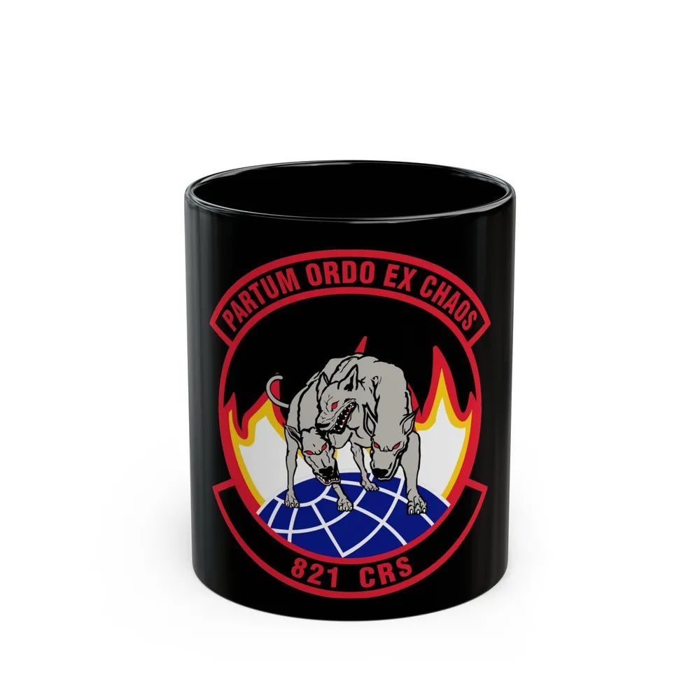 821 Contingency Response Sq AMC (U.S. Air Force) Black Coffee Mug-11oz-Go Mug Yourself