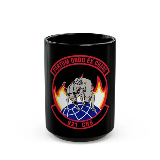 821 Contingency Response Sq AMC (U.S. Air Force) Black Coffee Mug-15oz-Go Mug Yourself