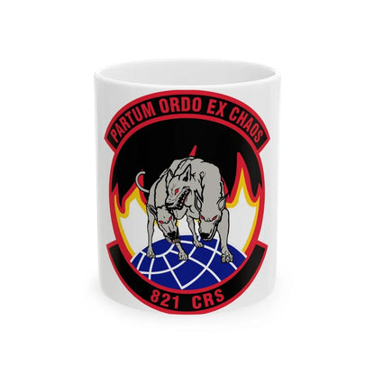 821 Contingency Response Sq AMC (U.S. Air Force) White Coffee Mug-11oz-Go Mug Yourself