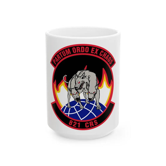 821 Contingency Response Sq AMC (U.S. Air Force) White Coffee Mug-15oz-Go Mug Yourself