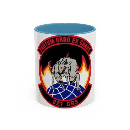 821 Contingency Response Sq AMC (U.S. Air Force) Accent Coffee Mug 11oz Light Blue - Go Mug Yourself