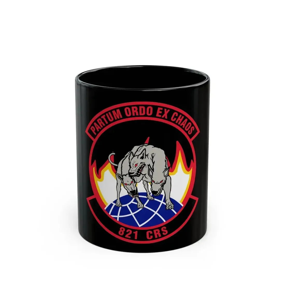 821 Contingency Response Sq AMC (U.S. Air Force) Black Coffee Mug 11oz - Go Mug Yourself