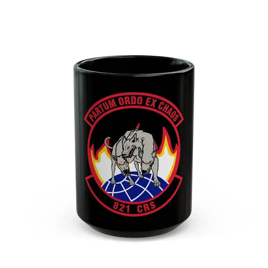 821 Contingency Response Sq AMC (U.S. Air Force) Black Coffee Mug 15oz - Go Mug Yourself