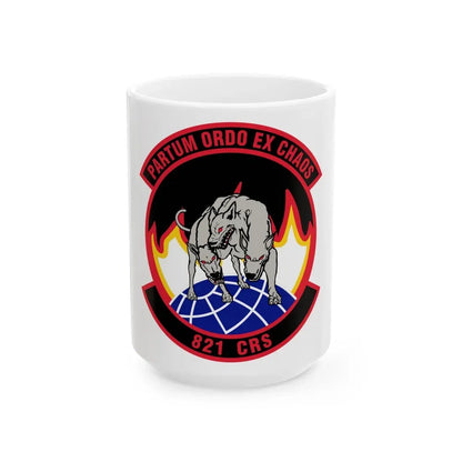 821 Contingency Response Sq AMC (U.S. Air Force) White Coffee Mug 15oz - Go Mug Yourself