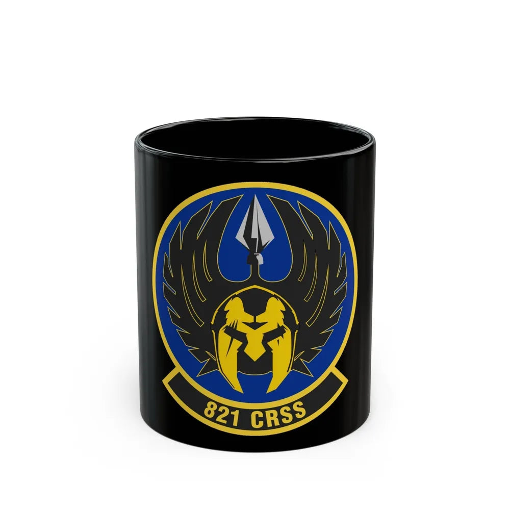 821 Contingency Response Support Sq AMC (U.S. Air Force) Black Coffee Mug-11oz-Go Mug Yourself