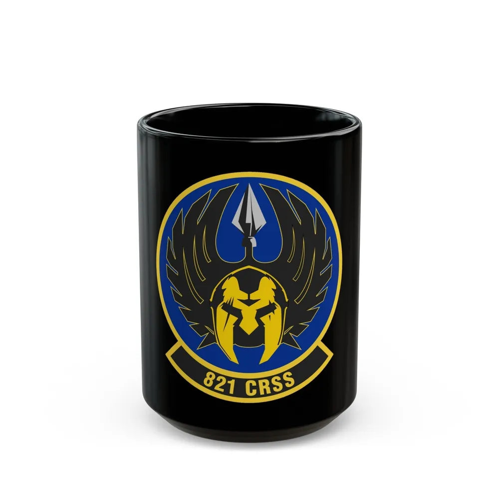 821 Contingency Response Support Sq AMC (U.S. Air Force) Black Coffee Mug-15oz-Go Mug Yourself