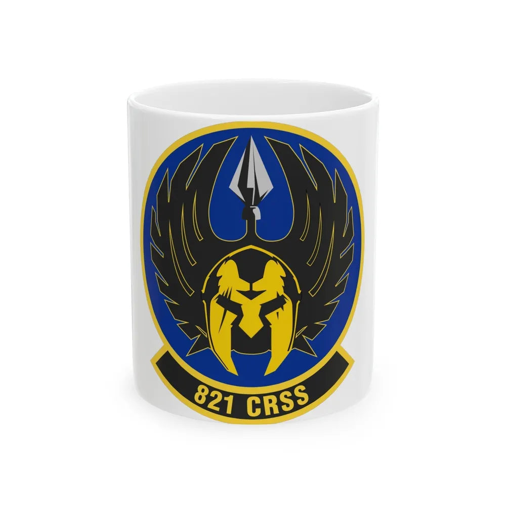 821 Contingency Response Support Sq AMC (U.S. Air Force) White Coffee Mug-11oz-Go Mug Yourself