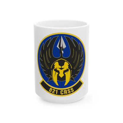 821 Contingency Response Support Sq AMC (U.S. Air Force) White Coffee Mug-15oz-Go Mug Yourself