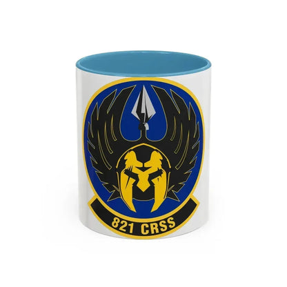 821 Contingency Response Support Sq AMC (U.S. Air Force) Accent Coffee Mug 11oz Light Blue - Go Mug Yourself