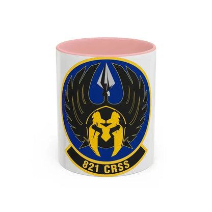 821 Contingency Response Support Sq AMC (U.S. Air Force) Accent Coffee Mug 11oz Pink - Go Mug Yourself