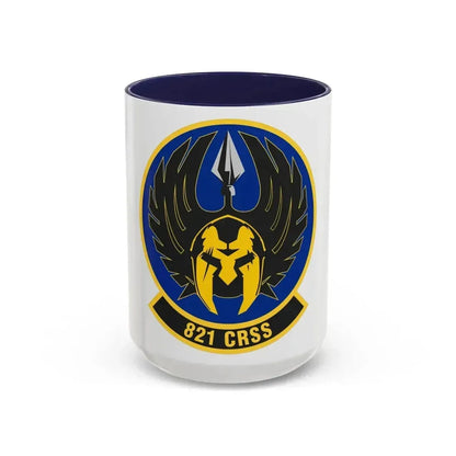 821 Contingency Response Support Sq AMC (U.S. Air Force) Accent Coffee Mug 15oz Navy - Go Mug Yourself