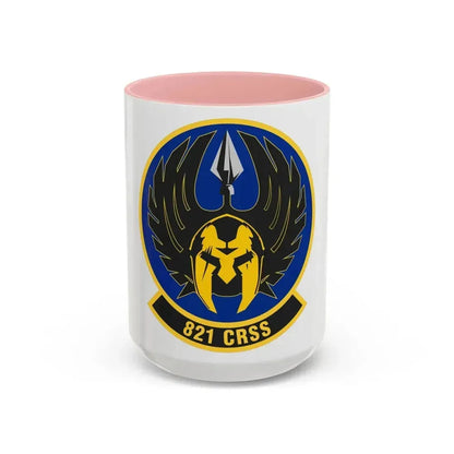 821 Contingency Response Support Sq AMC (U.S. Air Force) Accent Coffee Mug 15oz Pink - Go Mug Yourself