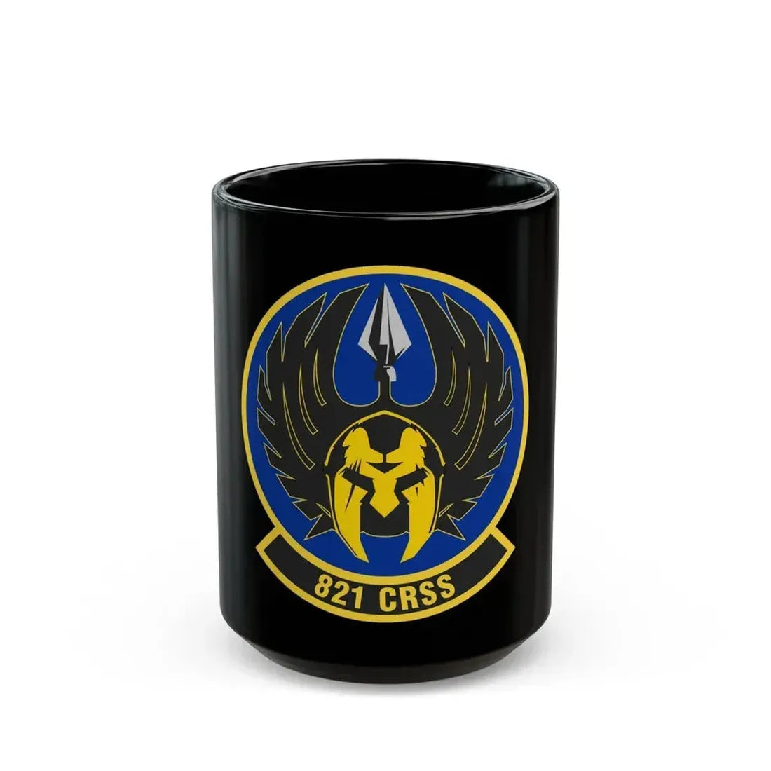 821 Contingency Response Support Sq AMC (U.S. Air Force) Black Coffee Mug 15oz - Go Mug Yourself