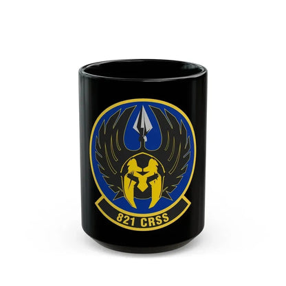 821 Contingency Response Support Sq AMC (U.S. Air Force) Black Coffee Mug 15oz - Go Mug Yourself