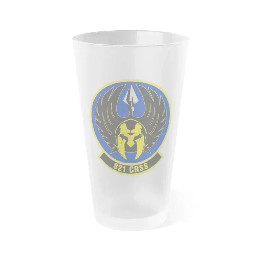 821 Contingency Response Support Sq AMC (U.S. Air Force) Frosted Pint Glass 16oz 16oz Frosted - Go Mug Yourself