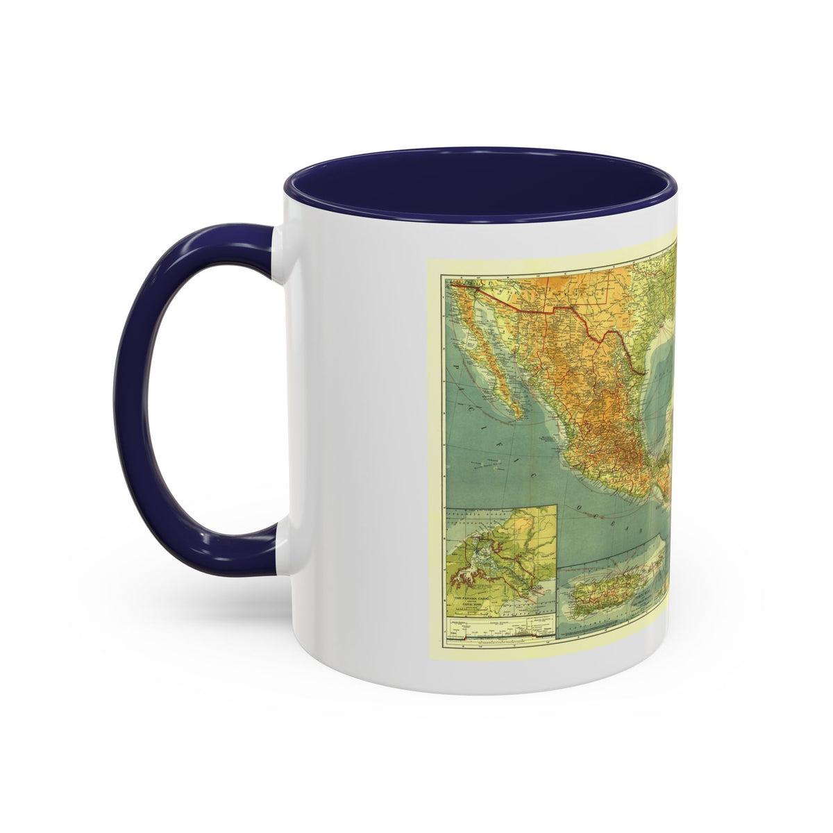 Central America and the West Indies (1922) (Map) Accent Coffee Mug