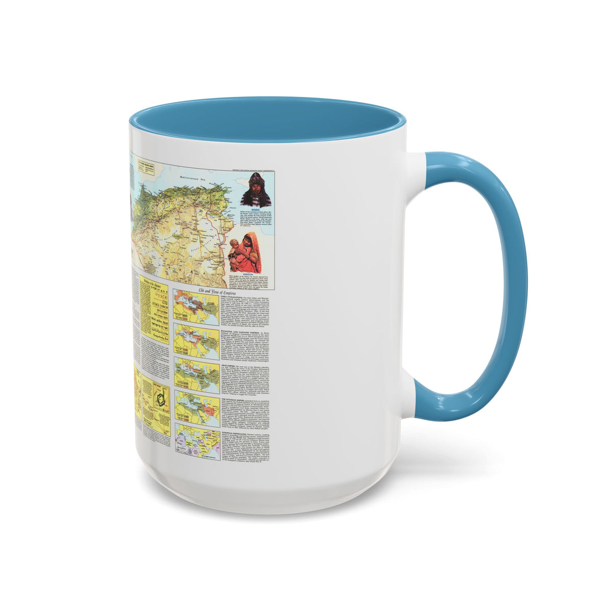 Middle East - The Peoples 2 (1972) (Map) Accent Coffee Mug