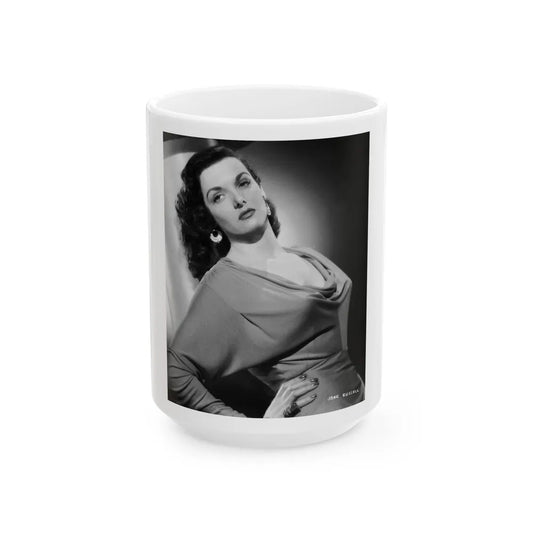 Jane Russell #233 (Vintage Female Icon) White Coffee Mug-15oz-Go Mug Yourself