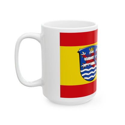 Flag of Schwalm Eder Kreis Germany - White Coffee Mug-Go Mug Yourself