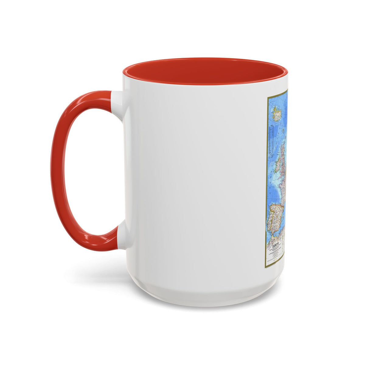 Europe (1977) (Map) Accent Coffee Mug