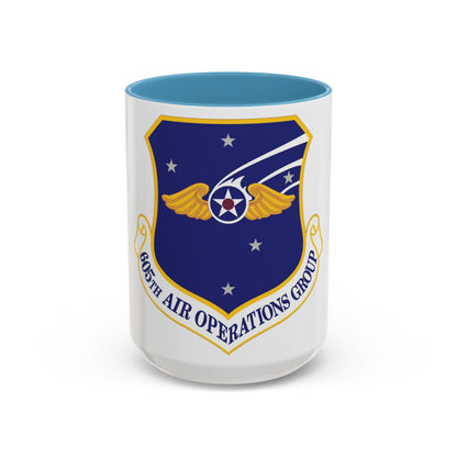 605th Air Operations Group (U.S. Air Force) Accent Coffee Mug