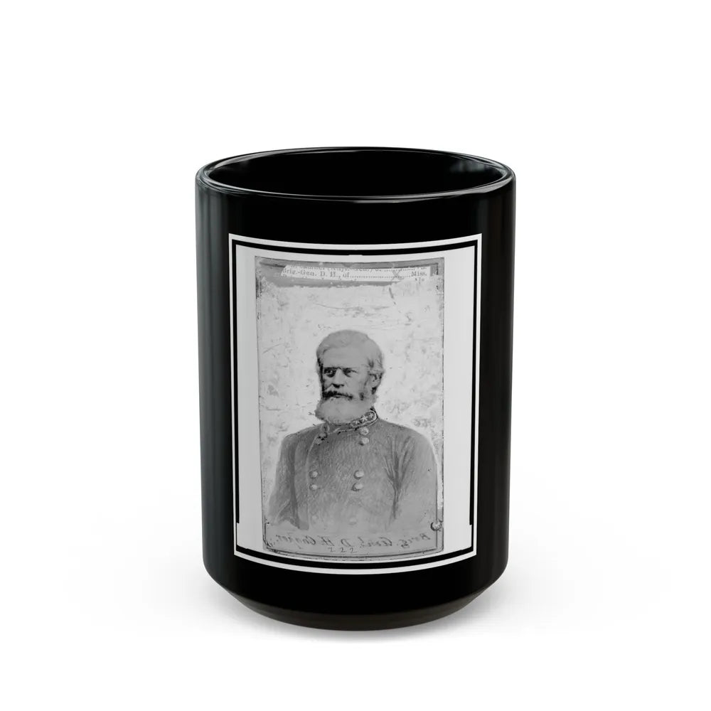 Douglas Hancock Cooper, Brigadier General, C.S.A., Half-Length Portrait, In Uniform, Facing Left (U.S. Civil War) Black Coffee Mug-15oz-Go Mug Yourself