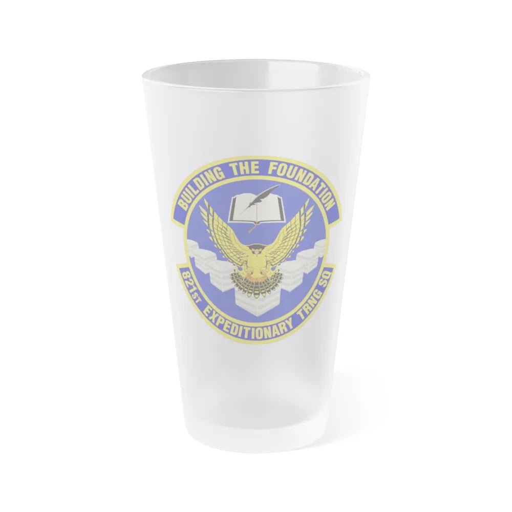 821st Expeditionary Training Squadron (U.S. Air Force) Frosted Pint Glass 16oz-16oz-Frosted-Go Mug Yourself