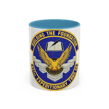 821st Expeditionary Training Squadron (U.S. Air Force) Accent Coffee Mug 11oz Light Blue - Go Mug Yourself