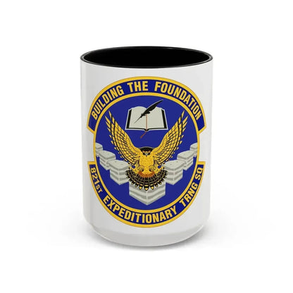 821st Expeditionary Training Squadron (U.S. Air Force) Accent Coffee Mug 15oz Black - Go Mug Yourself