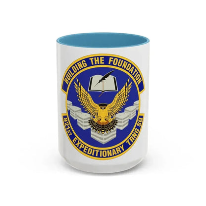 821st Expeditionary Training Squadron (U.S. Air Force) Accent Coffee Mug 15oz Light Blue - Go Mug Yourself
