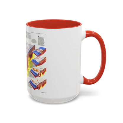 North America - The Shaping of a Continent (1985) (Map) Accent Coffee Mug