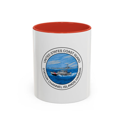 USCG Station Channel Islands Harbor (U.S. Coast Guard) Accent Coffee Mug